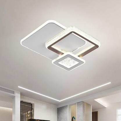 LED csillár NYXORA 51W, 3 négyzet, hideg/meleg/semleges fény, fehér LED csillárok Alapértelmezett cím Alessandro Design