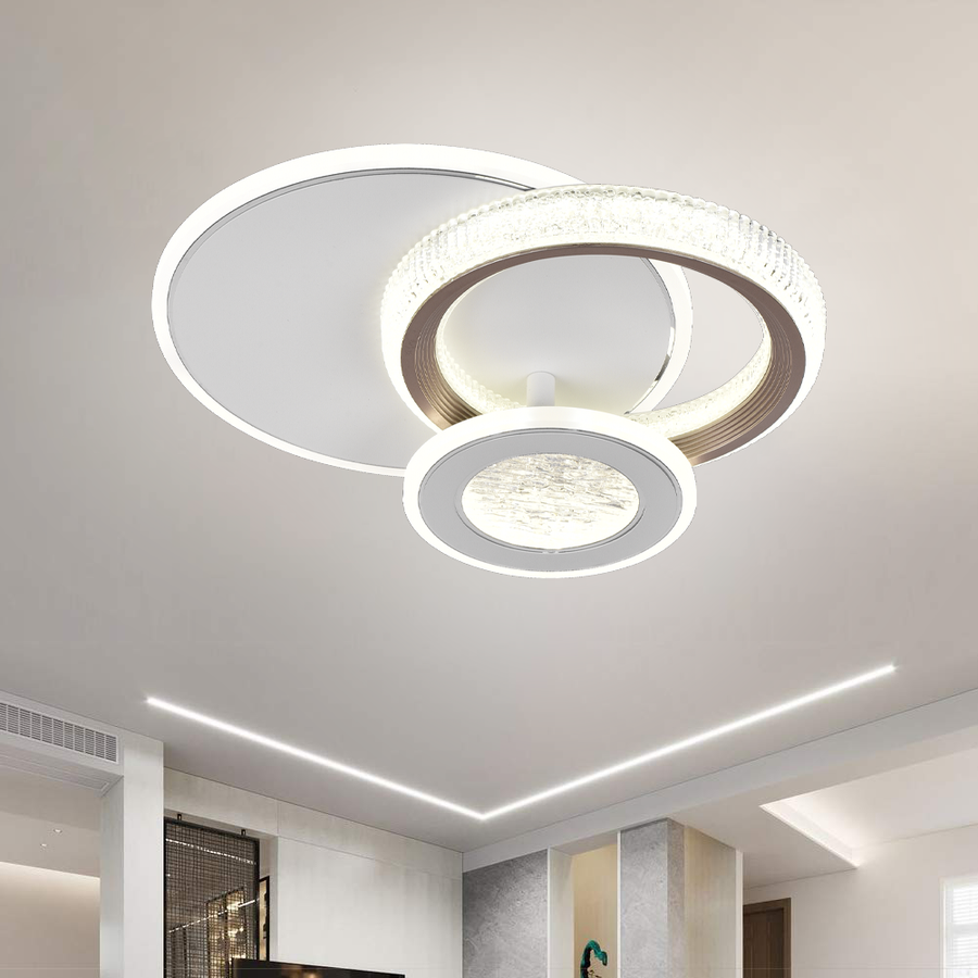 LED csillár NYXORA 44W, 3 kör, hideg/meleg/semleges fény, fehér LED csillárok Alapértelmezett cím Alessandro Design
