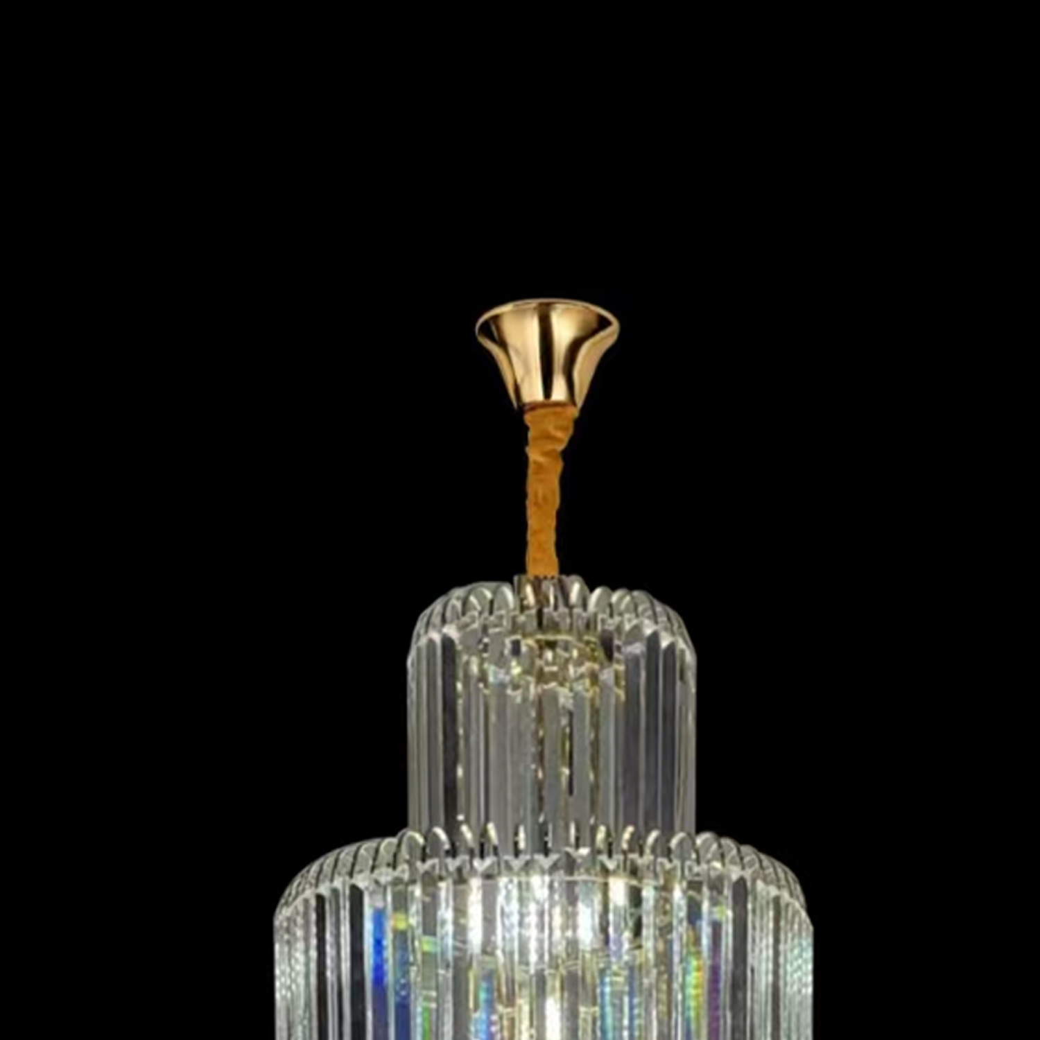 Candelabru Cristal CC8043/600H1800GD, Diametru 60cm, Inaltime 180cm, Auriu Lucios, Inaltime Reglabila, Design Elegant Candelabre Cristal Default Title Alessandro Design