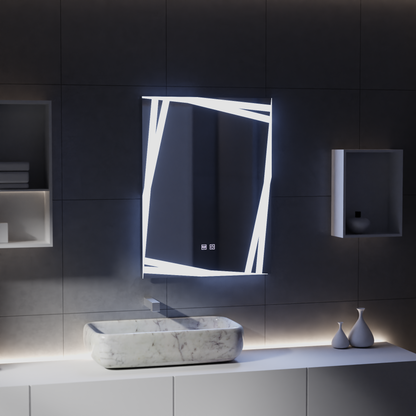 Mirror LED Touch Infinitum Demist System 60x80cm Tükrök Korman E Alapértelmezett cím Alessandro Design