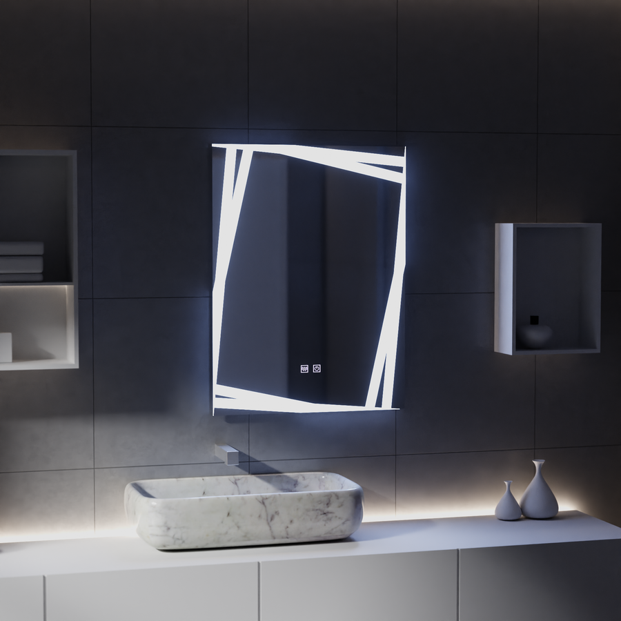 Mirror LED Touch Infinitum Demist System 60x80cm Tükrök Korman E Alapértelmezett cím Alessandro Design