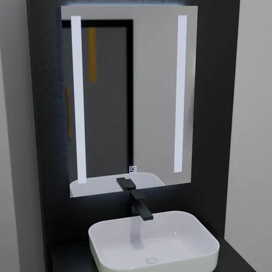 Négyszögletű LED-es tükör, 50x70 cm, Dual Light Basic Touch LED tükrök Alapértelmezett cím Alessandro Design