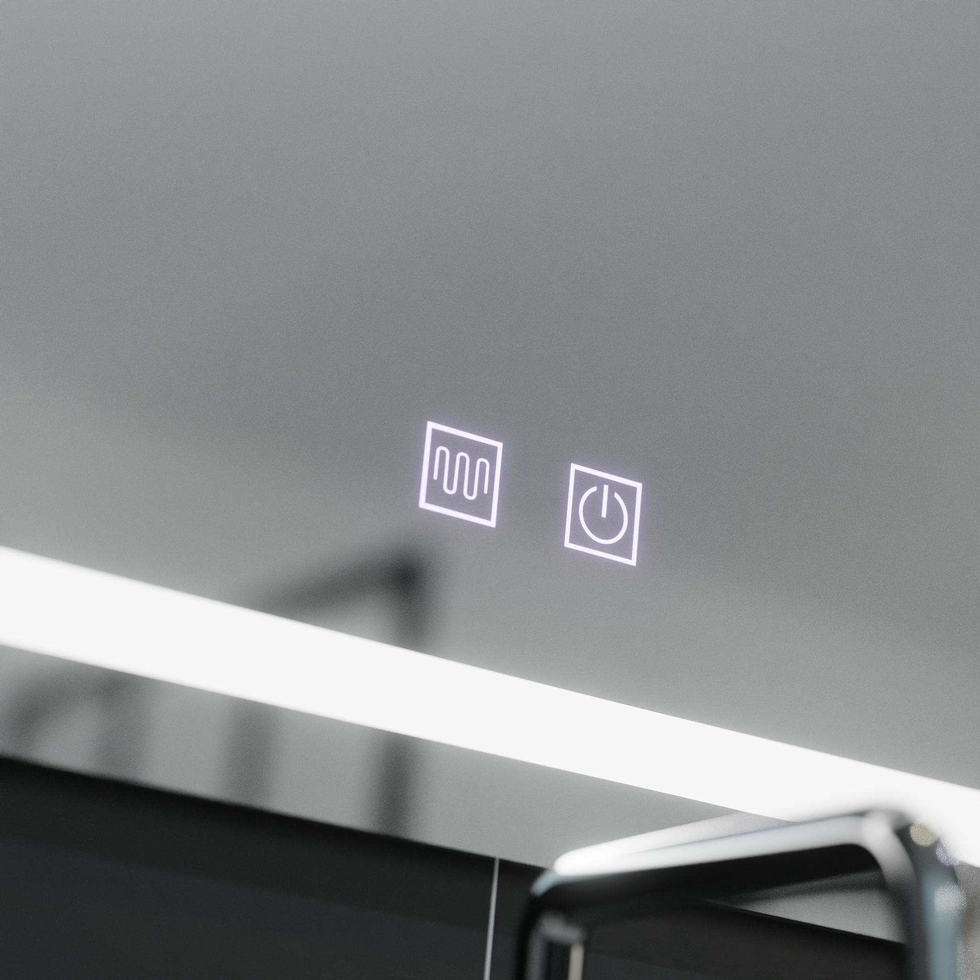 Íves LED-es tükör 60x80cm, Arco Touch, páramentesítő rendszer, szabályozható tükrök Korman E alapértelmezett cím Alessandro Design