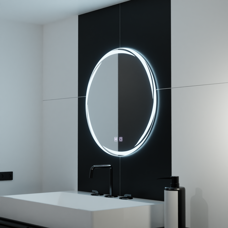 LED kerek tükör 60 cm, Spirallus Touch, páramentesítő rendszer, szabályozható tükrök Korman E alapértelmezett cím Alessandro Design