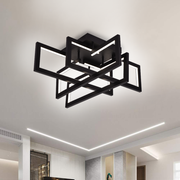 Lustra LED cu telecomanda 96W, 4 Elemente, lumina Rece/Calda/Neutra, Dimabila, Negru Lustre LED cu Telecomanda Default Title Alessandro Design