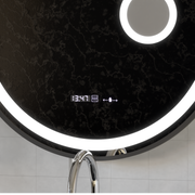 LED-es kerek tükör, 11 W, 60 cm, Micah Marcello MotionGlow érzékelő, páramentesítő rendszer, óra és hőmérő, kozmetikai nagyító, szabályozható Marcello tükrök alapértelmezett cím Alessandro Design