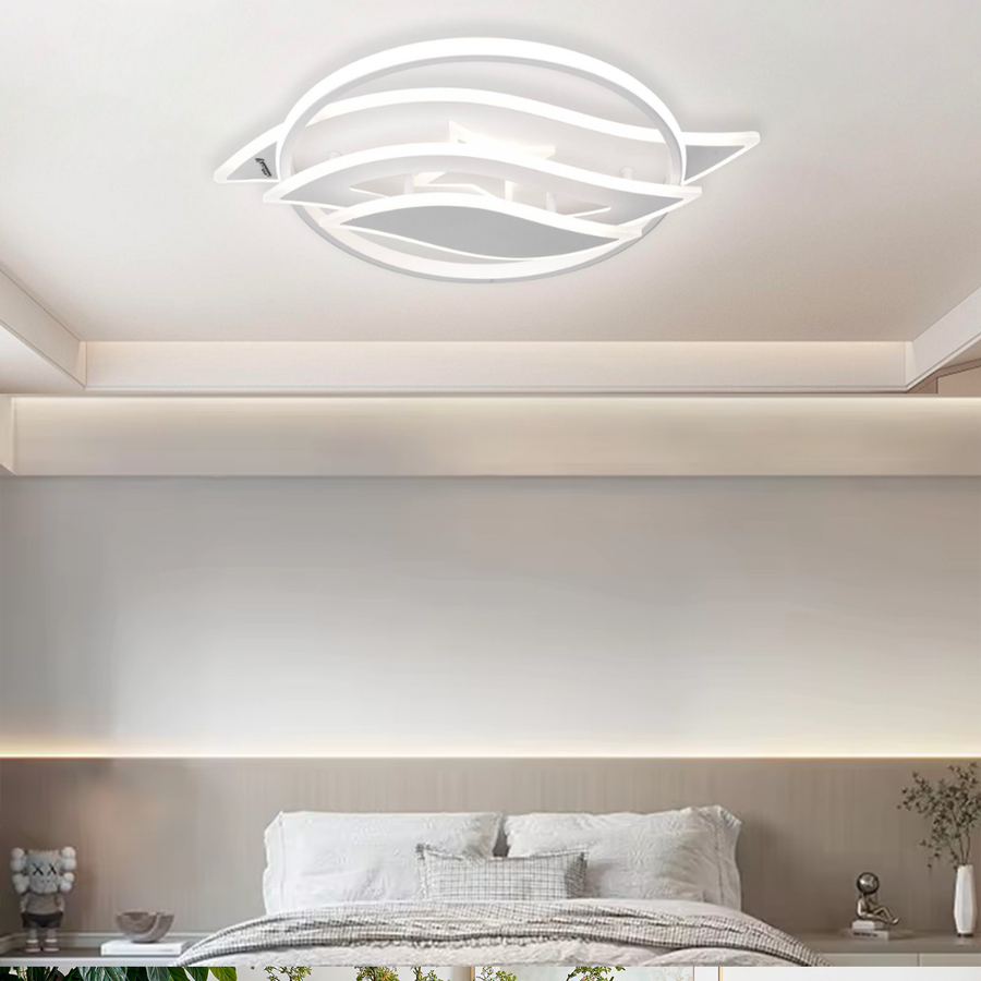 LED-es csillár távirányítóval JARRIA 52W, Hideg/Meleg/Semleges/RGB fény, Szabályozható, Fehér LED-es csillár távirányítóval Alapértelmezett cím Alessandro Design