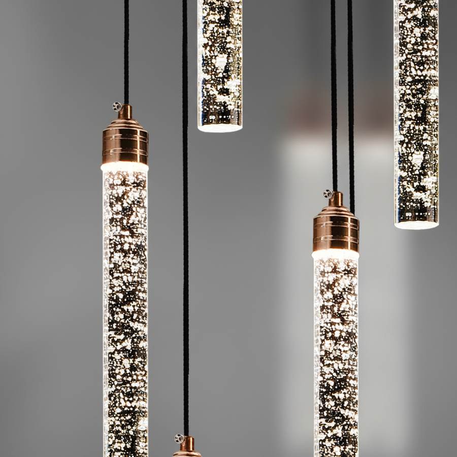 Candelabru Cristal LED 21W, VERTILUX Supremo, Lumina Calda/Neutra/Rece, Diametru 35cm Auriu Candelabre Cristal Default Title Alessandro Design