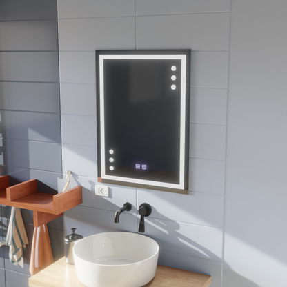 Mirror LED Touch Infima Demist System 60X80cm Tükrök Korman E Alapértelmezett cím Alessandro Design