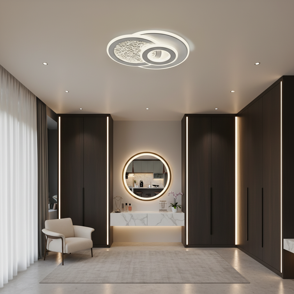 KOMPACTO LED csillár 47 W, 3 kör, hideg/meleg/semleges fény, fehér LED csillárok Alapértelmezett cím Alessandro Design