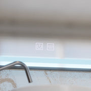 Négyszögletű LED-es tükör 90x75cm EDGE Touch páramentesítő rendszer, fekete keretű tükrök Korman E alapértelmezett cím Alessandro Design