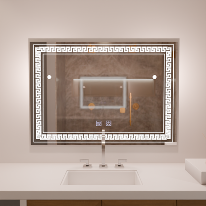 Négyszögletű LED tükör 80x60 Touch Volta páramentesítő rendszer Tükrök Korman E Alapértelmezett cím Alessandro Design