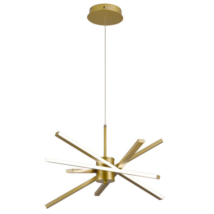 Lustra LED cu Telecomanda LT176/5GD, 69W, 5 Elemente, Lumina Rece/Clada/Neutra 3000K/4000K/6000K, Dimabila, Auriu, Inaltime Reglabila, Metal si Acril Lustre LED cu Telecomanda Default Title Alessandro Design