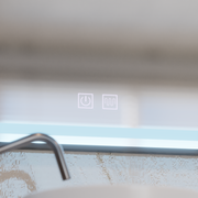 Négyszögletű LED tükör 100x65cm EDGE Touch páramentesítő rendszer, fekete keretű tükrök Korman E Alapértelmezett cím Alessandro Design