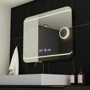 Oglinda LED Rectangulara, 80x60cm, Stile MotionGlow Marcello, Sistem Dezaburire, Ceas & Termometru, Lupa Cosmetica, Dimabila Oglinzi Marcello Default Title Alessandro Design