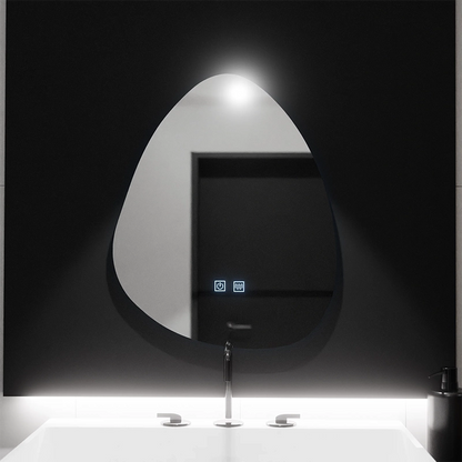 Organic LED tükör 80x60cm, Fluido Touch, Páramentesítő rendszer, Tompítható