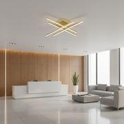 Lustra LED cu Telecomanda LINEX, 53W, Lumina 3000K/4000K/6000K, Dimabila, Auriu Lustre LED cu Telecomanda Default Title Alessandro Design