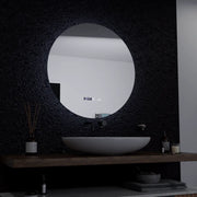 LED kerek tükör, 60 cm, Serenite MotionGlow Marcello, páramentesítő rendszer, óra és hőmérő, szabályozható tükrök Marcello alapértelmezett cím Alessandro Design
