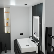 Négyszögletű LED-es tükör, 60x80cm, KOVEN Touch, páramentesítő rendszer, szabályozható tükrök Korman E alapértelmezett cím Alessandro Design