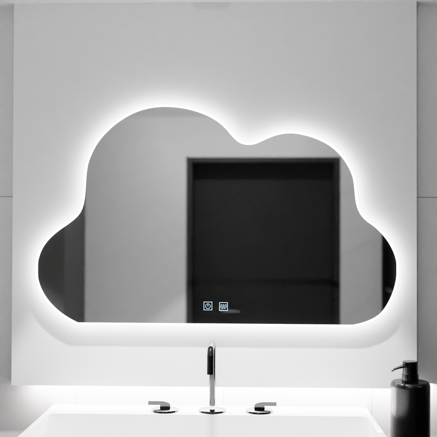 Cloud LED tükör 60x40 cm, Nuvola Touch, páramentesítő rendszer, szabályozható tükrök Korman E alapértelmezett cím Alessandro Design