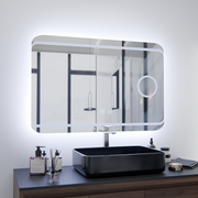 LED tükör E30S/65X45, érintés- és páramentesítő funkció, kozmetikai fény, 65x45 cm, hideg fény 6000K tükrök Korman E alapértelmezett cím Alessandro Design