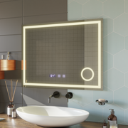 LED érintőtükör NIVERA páramentesítő rendszer, óra és hőmérséklet 80x60 cm kozmetikai nagyító tükrök Korman S alapértelmezett cím Alessandro Design