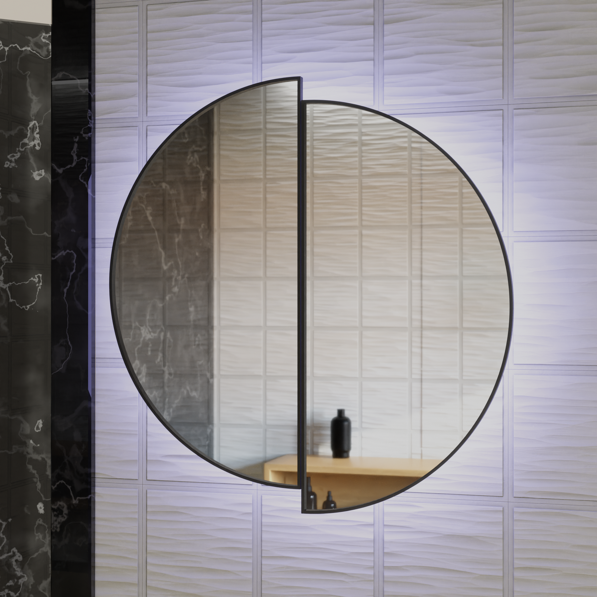 LED Touch Mariah Mirror Demist System 60X60cm Tükrök Korman E Alapértelmezett cím Alessandro Design