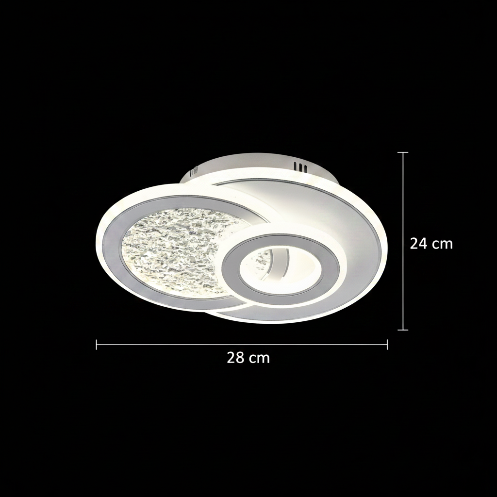 KOMPACTO LED csillár 47 W, 3 kör, hideg/meleg/semleges fény, fehér LED csillárok Alapértelmezett cím Alessandro Design