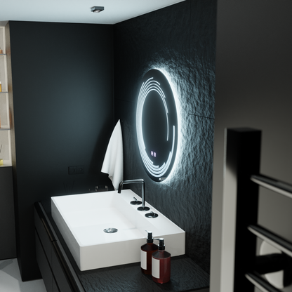 Oglinda LED Rotunda 70cm Lira Verità Touch Sistem Dezaburire Dimabila Oglinzi Korman E Default Title Alessandro Design