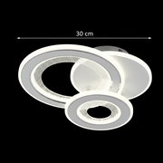 LED csillár 53 W, 3 kör, hideg/meleg/semleges fény, fehér LED csillárok Alapértelmezett cím Alessandro Design