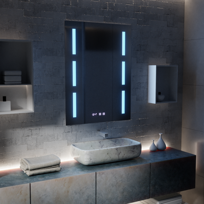 Mirror LED Touch Erich S86/60X80 páramentesítő rendszer, óra és hőmérséklet 60x80 cm Tükrök Korman S Alapértelmezett cím Alessandro Design