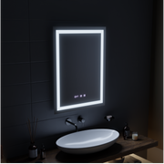 MODENA LED Touch Mirror páramentesítő rendszer, óra és hőmérséklet 60x80 cm Korman S tükrök Alapértelmezett cím Alessandro Design