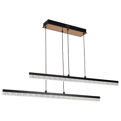 Lustra LED Suspendata cu Telecomanda, STRATA, 2 elemente, 37W, Lumina 3000/4000/6000K, Negru, Inaltime Reglabila Lustre LED cu Telecomanda Default Title Alessandro Design
