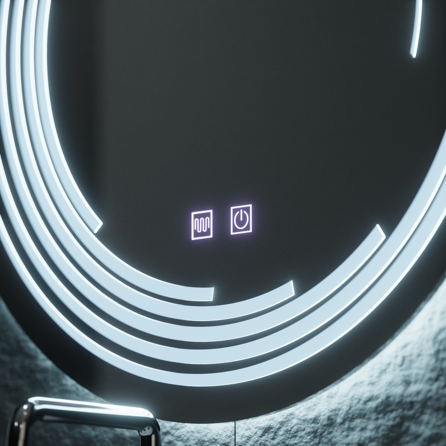 Oglinda LED Rotunda 70cm Lira Verità Touch Sistem Dezaburire Dimabila Oglinzi Korman E Default Title Alessandro Design
