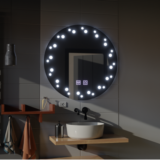 Oglinda LED Touch Ivory Sistem Dezaburire 50X50cm Oglinzi Korman E Default Title Alessandro Design