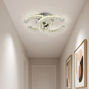 LED csillár távirányítóval és kristály SHIA 27,1 W, 2 kör, hideg/meleg/semleges fény, szabályozható, fényes króm LED csillárok távirányítóval Alapértelmezett cím Alessandro Design