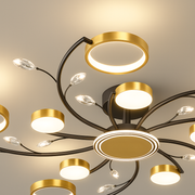 Lustra LED cu Telecomnda KARINA, 68W, 10 Elemente, Lumina Calda/Rece/Neutra, Dimabila, Auriu Lustre LED cu Telecomanda Default Title Alessandro Design