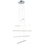 Lustra LED suspendata cu telecomanda si cristal LIBORIA 64W, lumina Rece/Calda/Neutra, Dimabila, Crom Lucios Lustre LED cu Telecomanda Default Title Alessandro Design