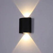 Fantas kültéri és beltéri LED fali lámpa, 2 forrás x 1W, IP65, fémes, fekete, 3000K kültéri fali lámpák alapértelmezett cím Alessandro Design