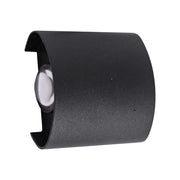 Fantas kültéri és beltéri LED fali lámpa, 2 forrás x 1W, IP65, fémes, fekete, 3000K kültéri fali lámpák alapértelmezett cím Alessandro Design