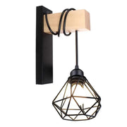 Audrey fali lámpa 1x E27 fekete barna beltéri fali lámpák alapértelmezett cím Alessandro Design