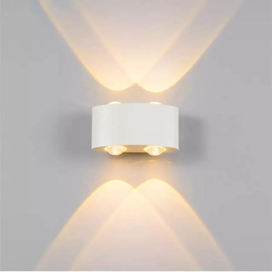 Fantas kültéri és beltéri LED fali lámpa, 4 forrás x 1W, IP65, fémes, fehér, 3000K kültéri fali lámpák alapértelmezett cím Alessandro Design