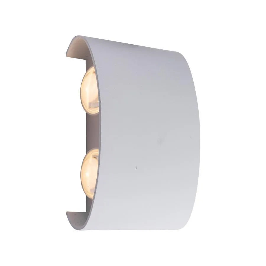 Fantas kültéri és beltéri LED fali lámpa, 4 forrás x 1W, IP65, fémes, fehér, 3000K kültéri fali lámpák alapértelmezett cím Alessandro Design