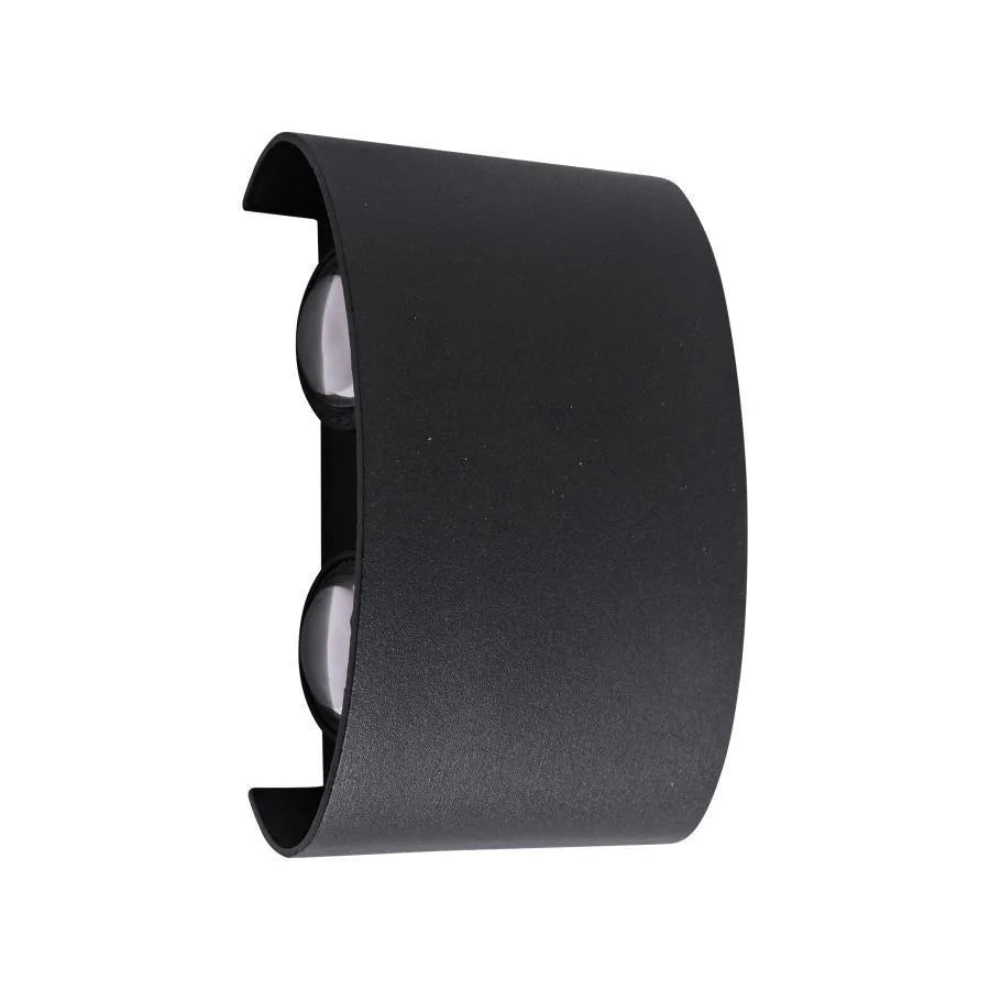 Kültéri és beltéri LED fali lámpa, 4 forrás x 1W, IP65, ABS, fekete, 3000K kültéri fali lámpák Alapértelmezett cím Alessandro Design