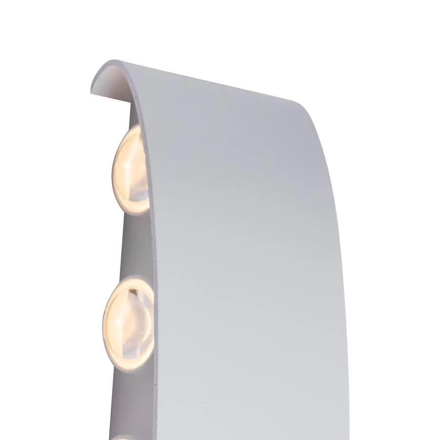Fantas LED fali lámpa beltéri/kültéri, 10 forrás x 1W, IP65, fehér, 3000K