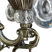 SANSSOUCI Picollo kristály fali lámpa, 1xE14, antik sárgaréz beltéri fali lámpák alapértelmezett cím Alessandro Design