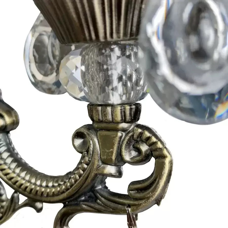 SANSSOUCI Picollo kristály fali lámpa, 1xE14, antik sárgaréz beltéri fali lámpák alapértelmezett cím Alessandro Design