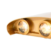 Fantas kültéri és beltéri LED fali lámpa, 6 forrás x 1W, IP65, metál, arany, 3000K kültéri fali lámpák alapértelmezett cím Alessandro Design