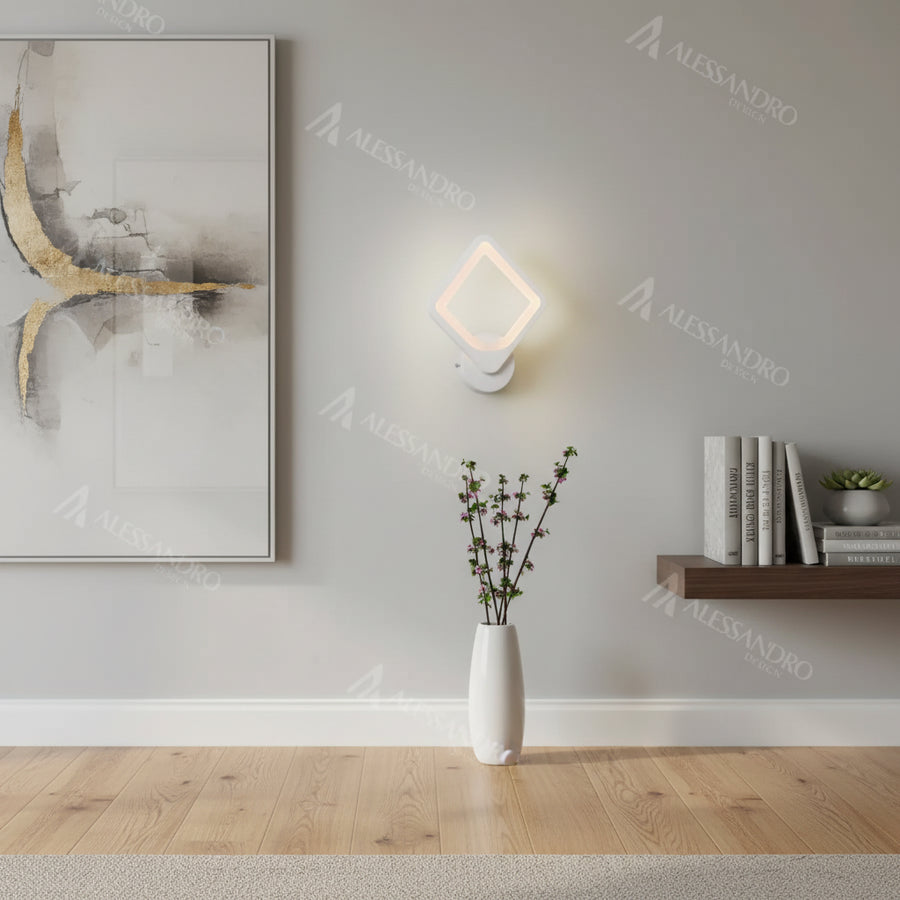 Akila LED fali lámpa, 15W, fehér, hideg/meleg/semleges fény Beltéri fali lámpák Alapértelmezett cím Alessandro Design