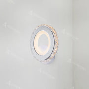 Borandis LED fali lámpa 16 W, fehér, krómozott, akril és kristály, hideg/meleg/semleges fény Beltéri fali lámpák Alapértelmezett cím Alessandro Design